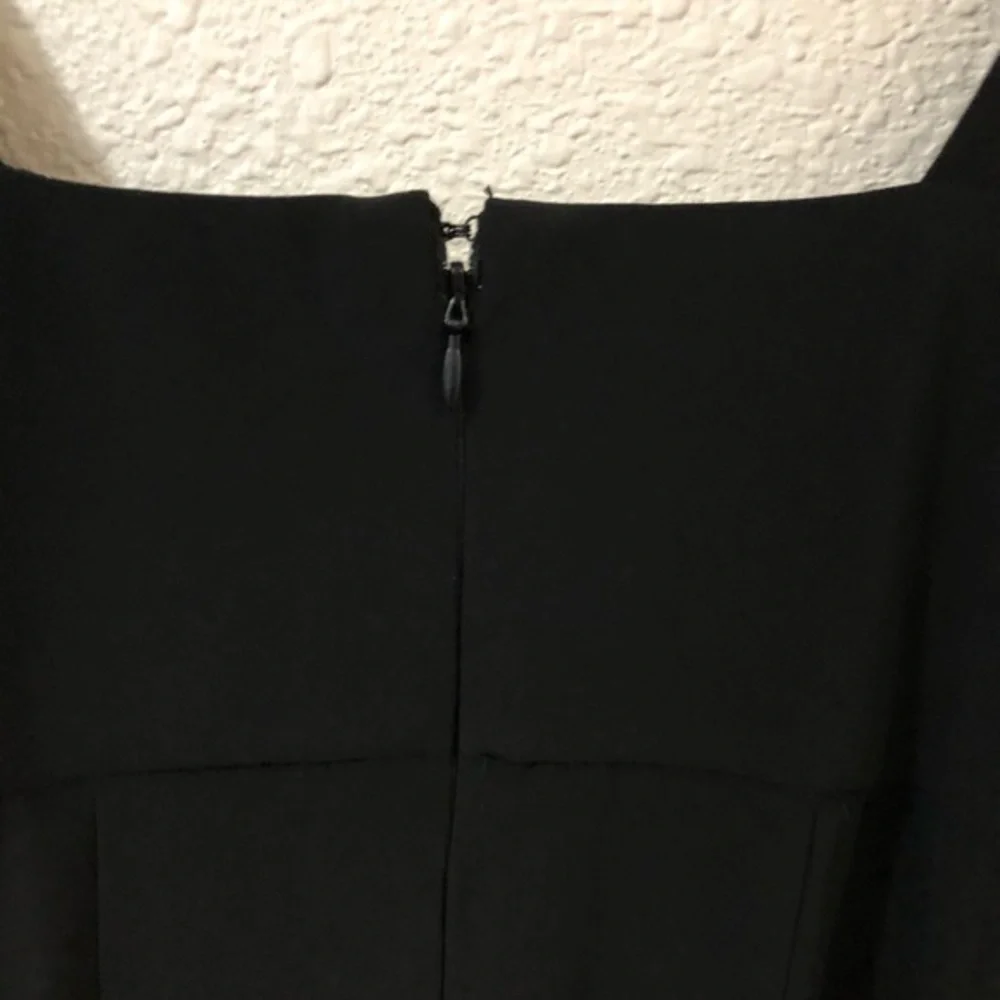 💜💜 R & M Richards Black Party Dress Ruffled Top Size 14